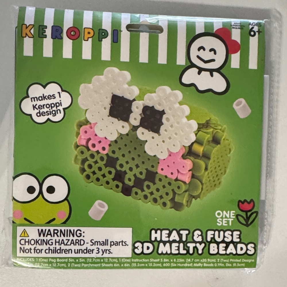Sanrio Keroppi 3D Melty Beads Set - Green and White
